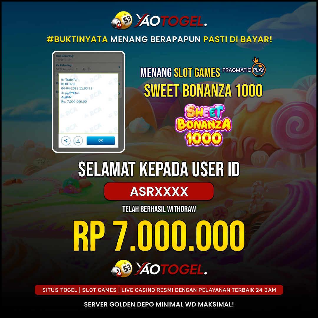 YAOTOGEL - BERHASIL JACKPOT SWEET BONANZA 1000