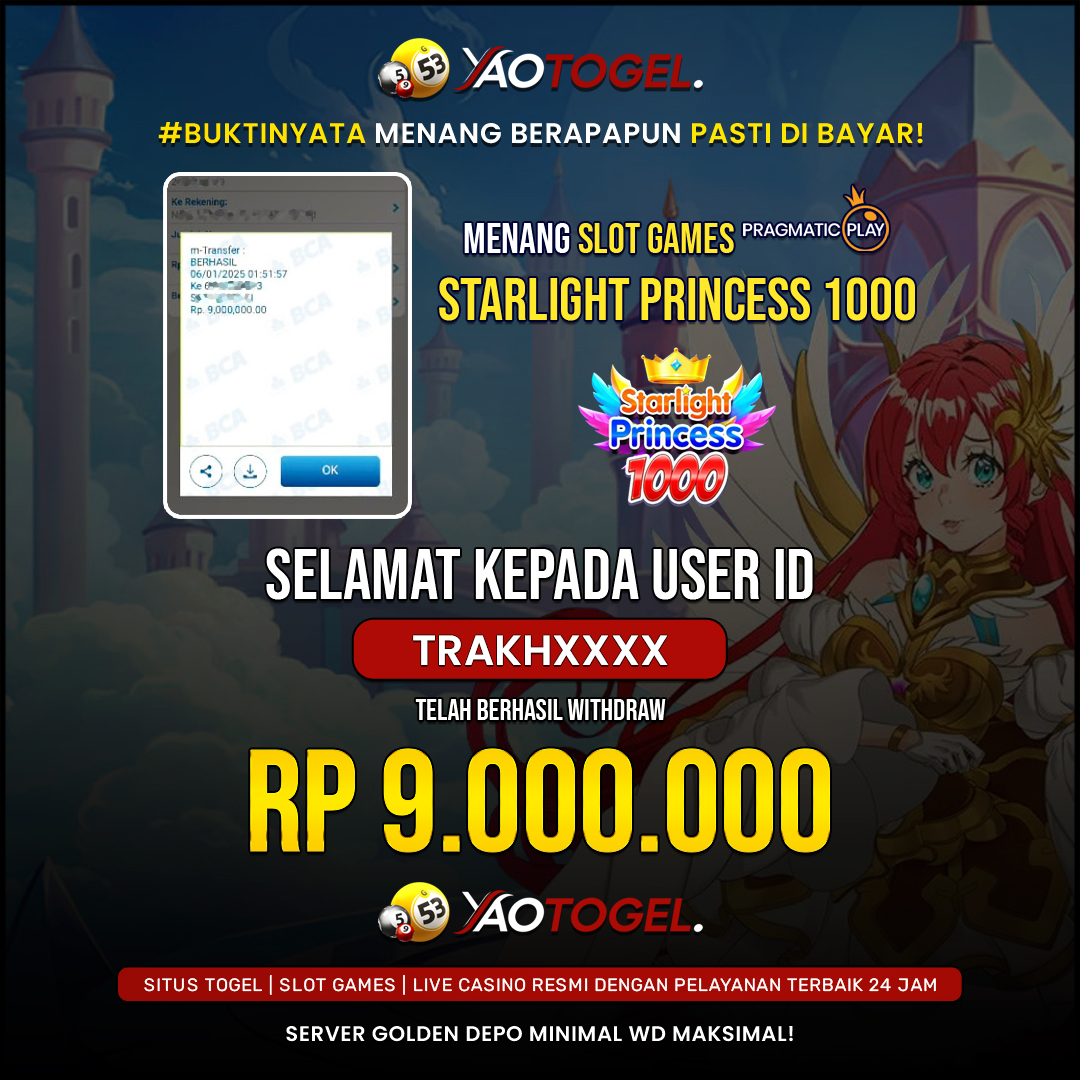 YAOTOGEL - BERHASIL JACKPOT STARLIGHT PRINCESS 1000