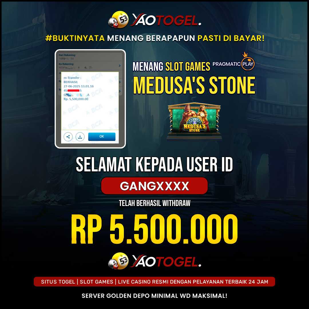 YAOTOGEL - BERHASIL JACKPOT MEDUSA STONE
