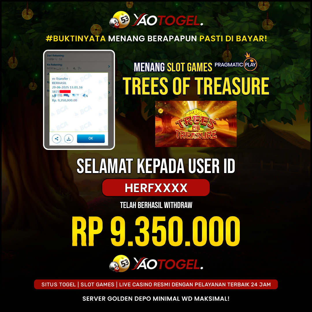 YAOTOGEL - BERHASIL JACKPOT TREES OF TREASURE