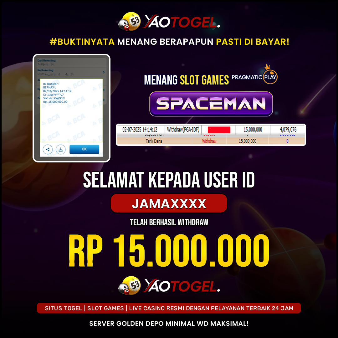 YAOTOGEL - BERHASIL JACKPOT LIVE GAMES SPACEMAN