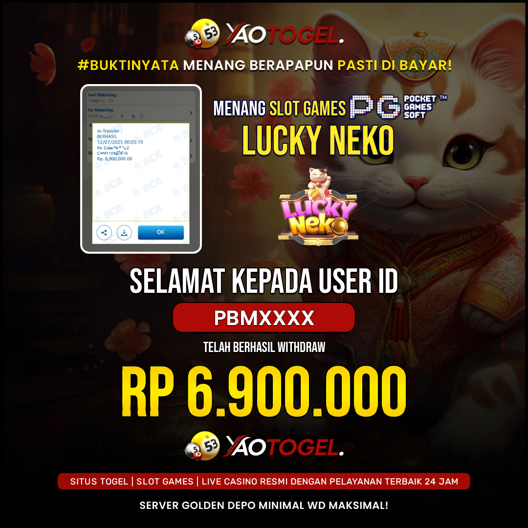 YAOTOGEL - BERHASIL JACKPOT LUCKY NEKO