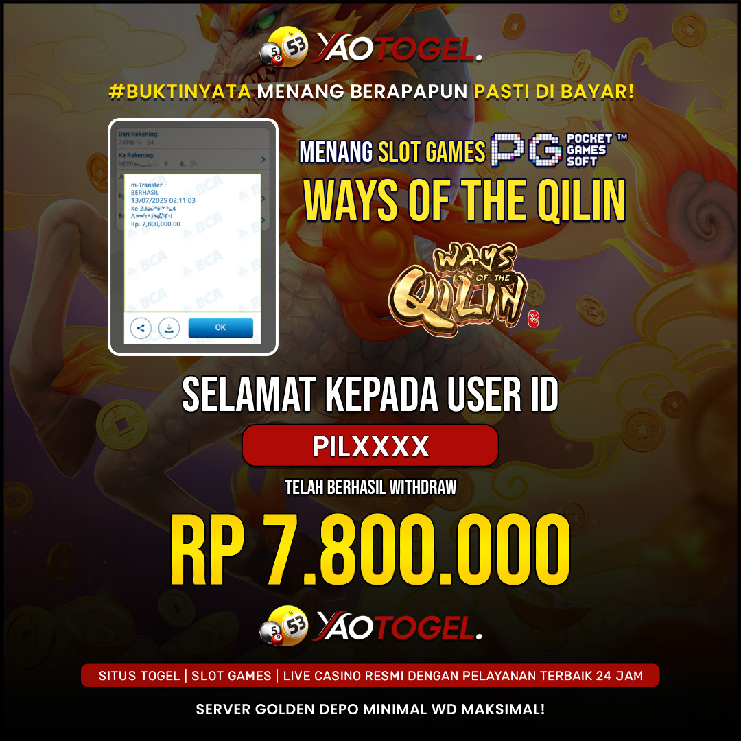 YAOTOGEL - BERHASIL JACKPOT WAYS OF THE QILLIN