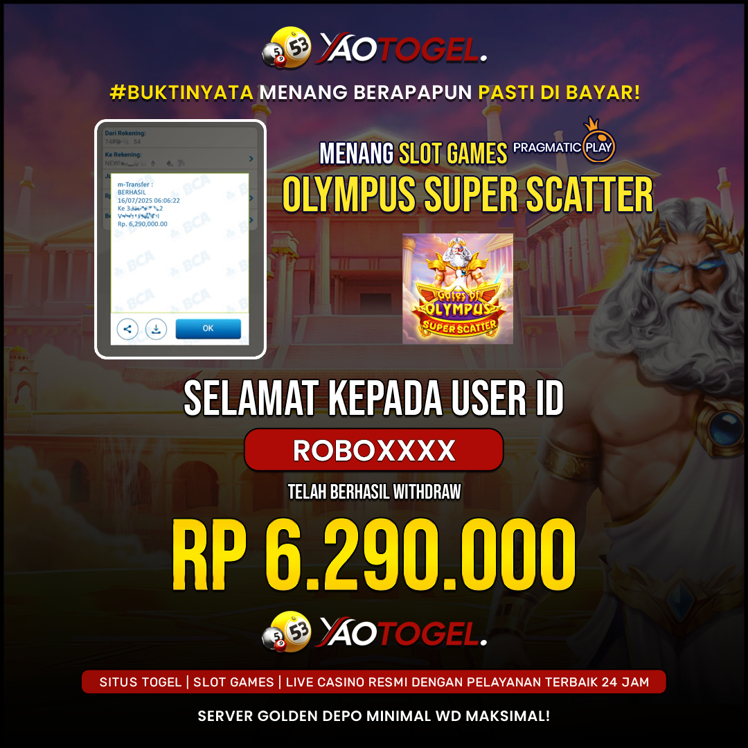 YAOTOGEL - BERHASIL JACKPOT GATES OF OLYMPUS SUPER SCATTER
