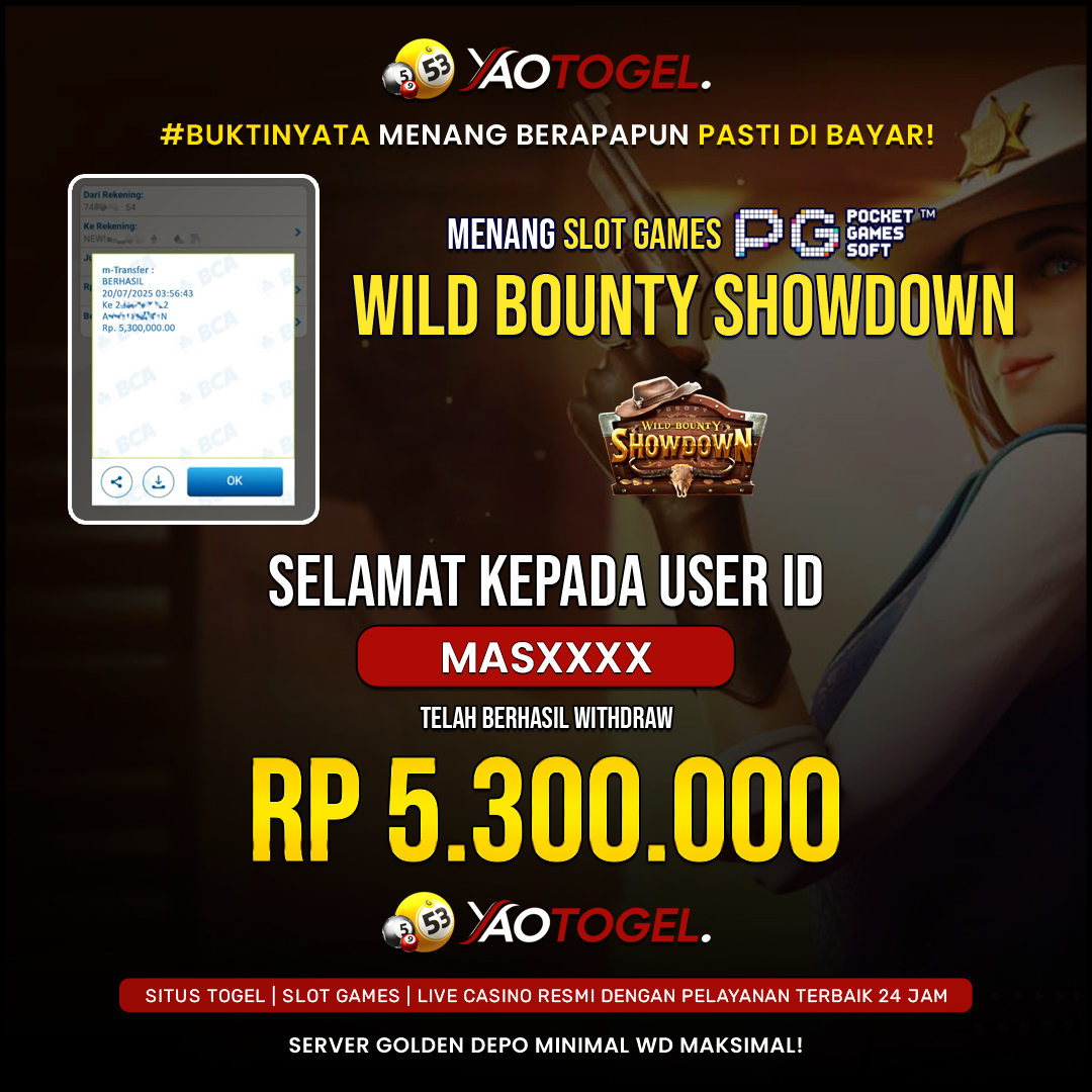 YAOTOGEL - BERHASIL JACKPOT WILD BOUNTY SHOWDOWN