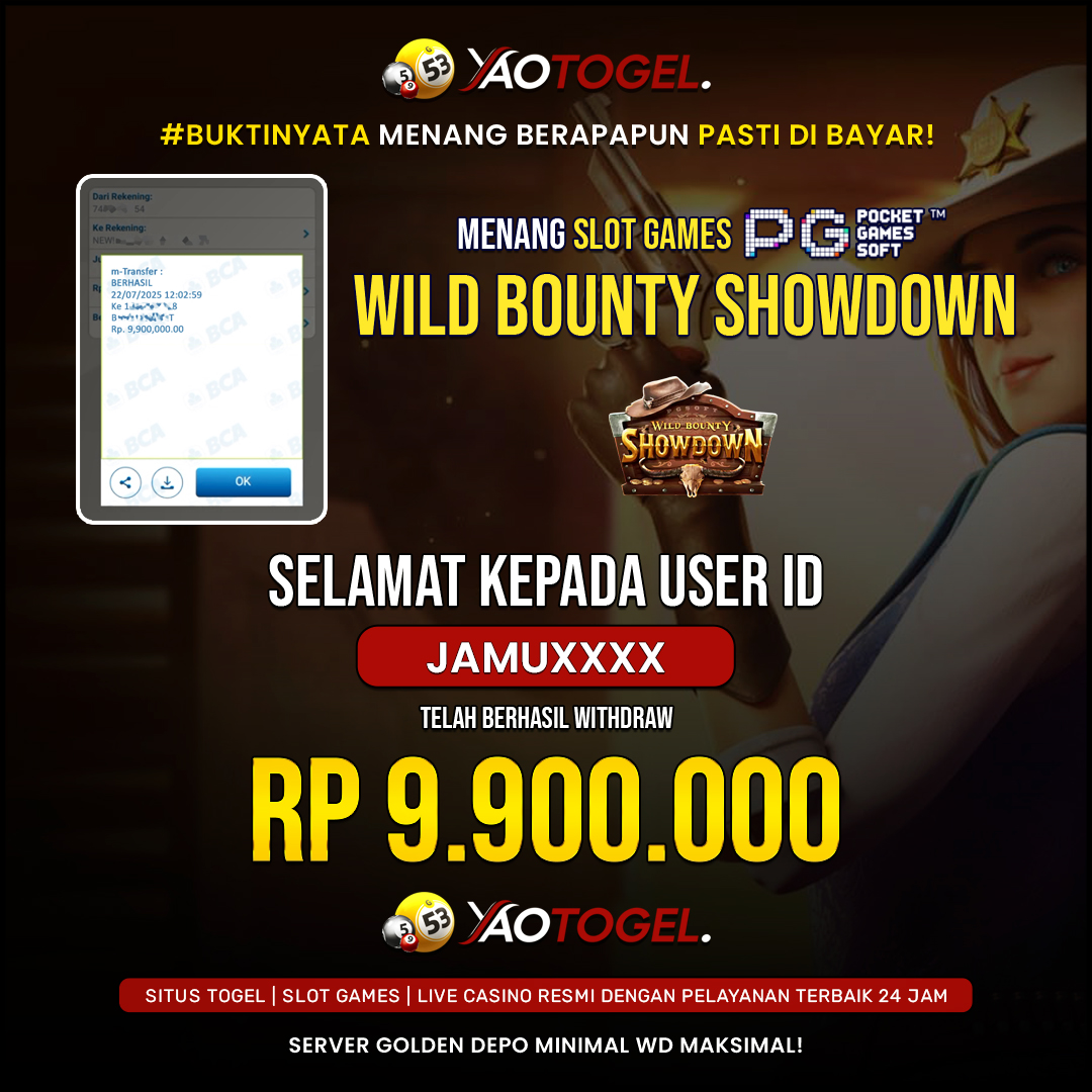 YAOTOGEL - BERHASIL JACKPOT WILD BOUNTY SHOWDOWN