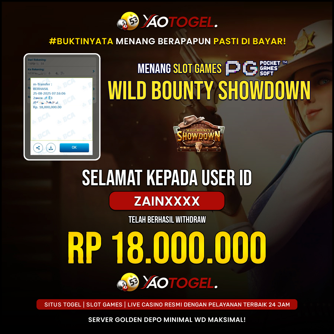 YAOTOGEL - BERHASIL JACKPOT WILD BOUNTY SHOWDOWN
