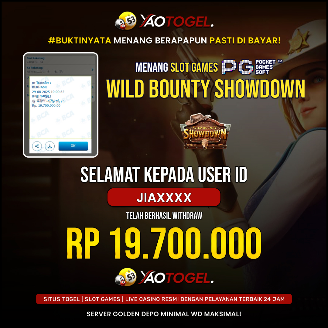YAOTOGEL - BERHASIL JACKPOT WILD BOUNTY SHOWDOWN