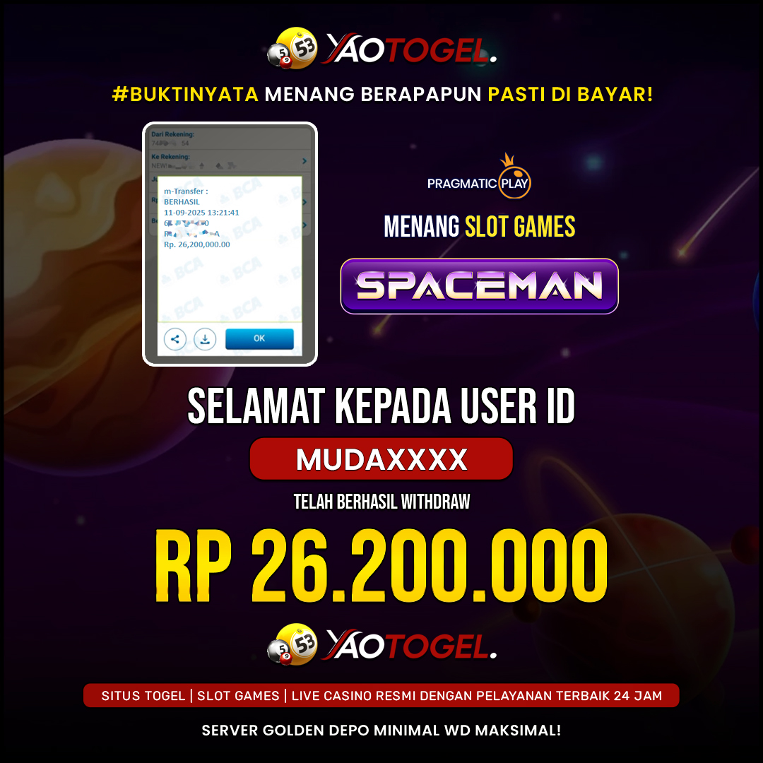 YAOTOGEL - BERHASIL JACKPOT SPACEMAN