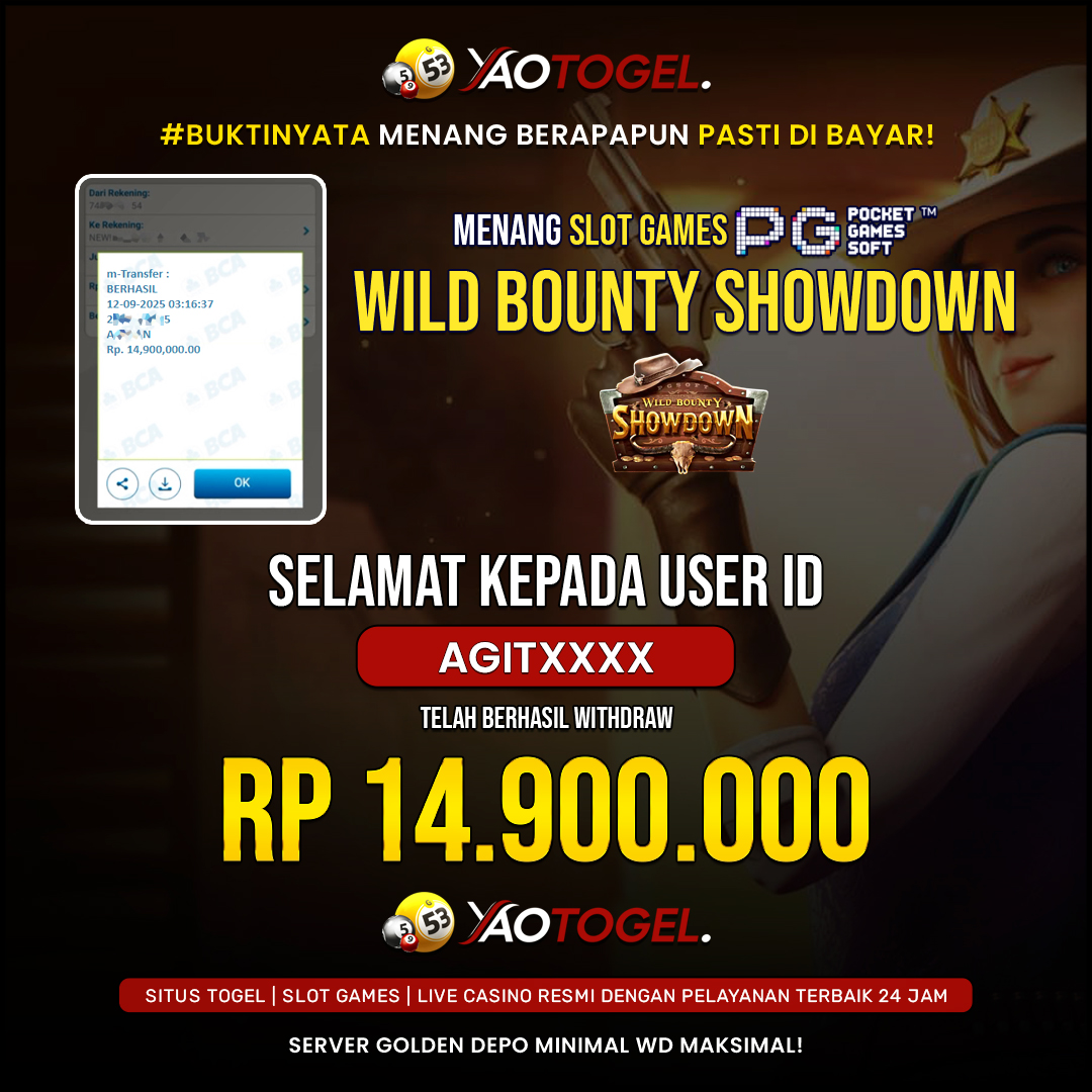 YAOTOGEL - BERHASIL JACKPOT WILD BOUNTY SHOWDOWN