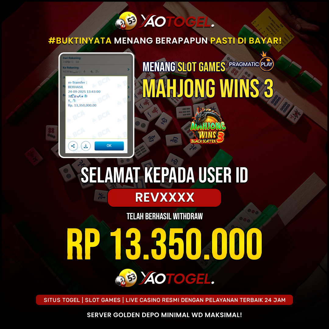 YAOTOGEL - BERHASIL JACKPOT MAHJONG WINS 3 BLACK SCATTER
