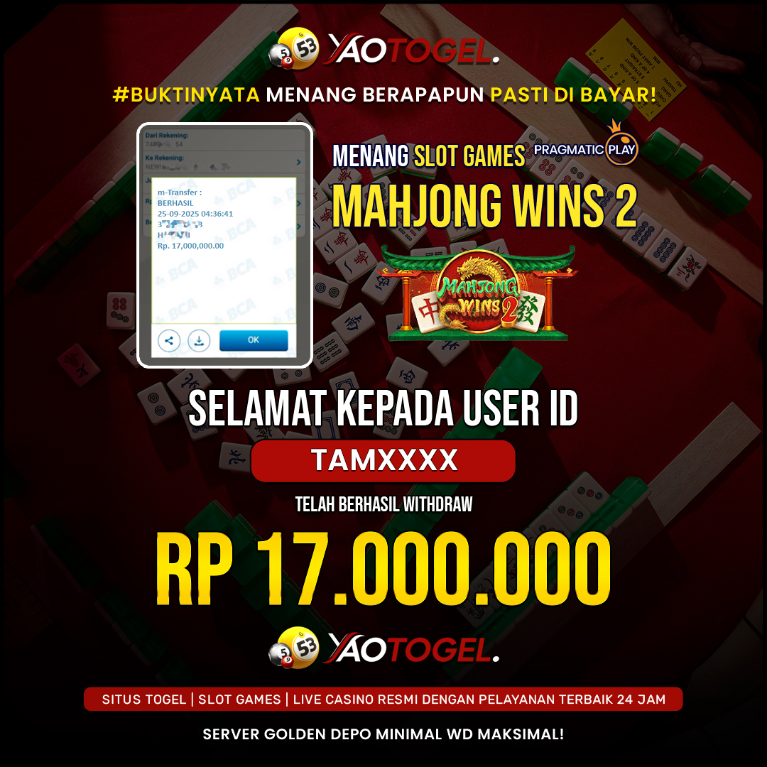 YAOTOGEL - BERHASIL JACKPOT MAHJONG WINS 2