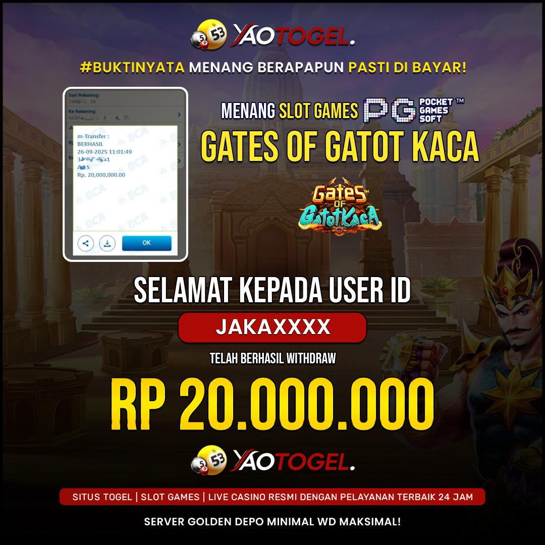 YAOTOGEL - BERHASIL JACKPOT GATES OF GATOT KACA