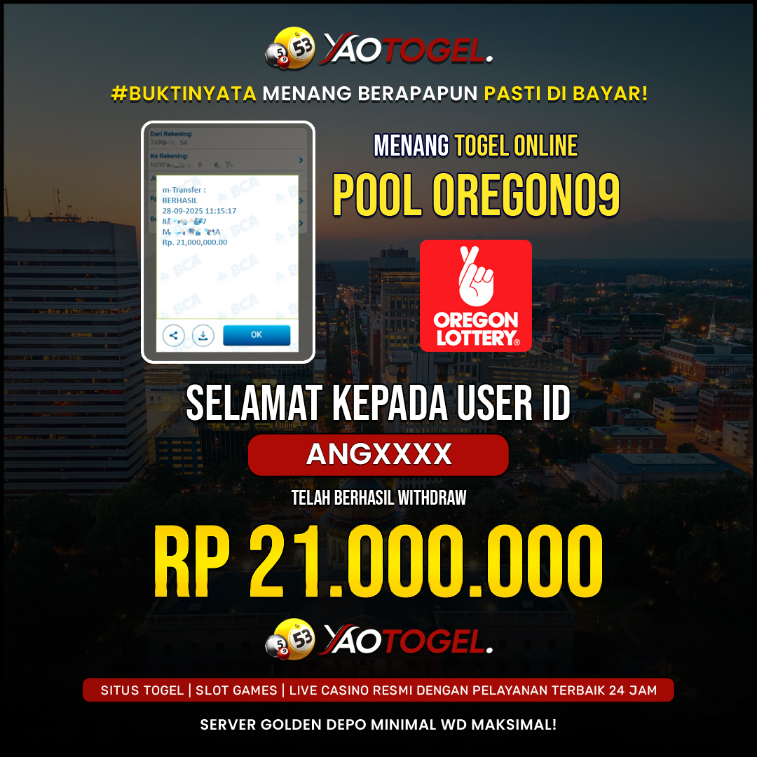 YAOTOGEL - BERHASIL JACKPOT POOL OREGON09